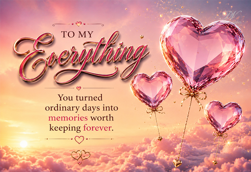 To My Everything – Romantic Love Greeting Card To My Everything – Romantic Love Greeting Card