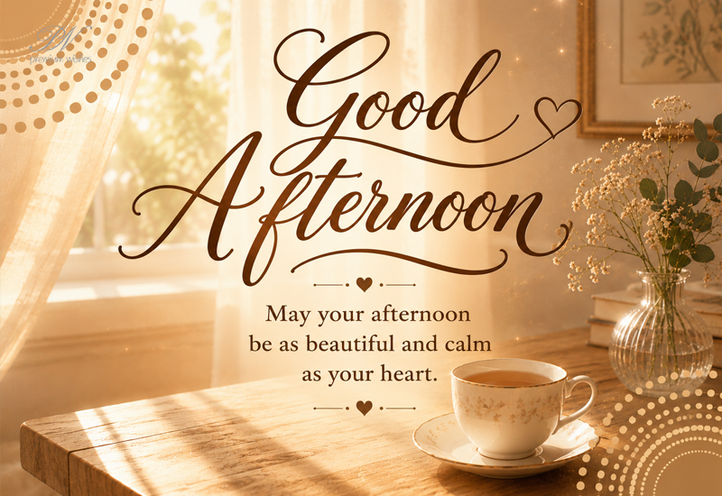 Good Afternoon – Calm Moments & Warm Smiles Good Afternoon – Calm Moments & Warm Smiles