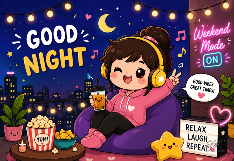 Good Night – Relax, Laugh & Repeat Good Night – Relax, Laugh & Repeat
