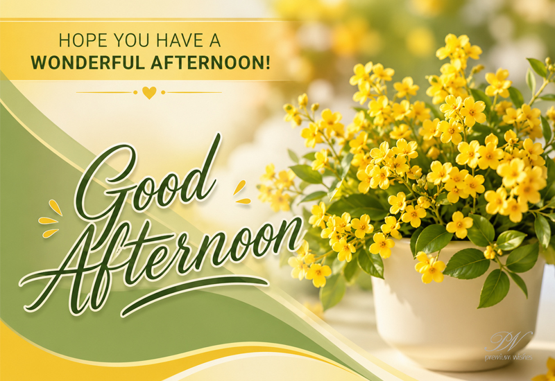 Good Afternoon – Wonderful Moments & Positivity