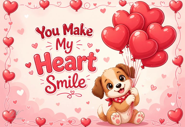 You Make My Heart Smile – Cute Puppy Love Greeting You Make My Heart Smile – Cute Puppy Love Greeting