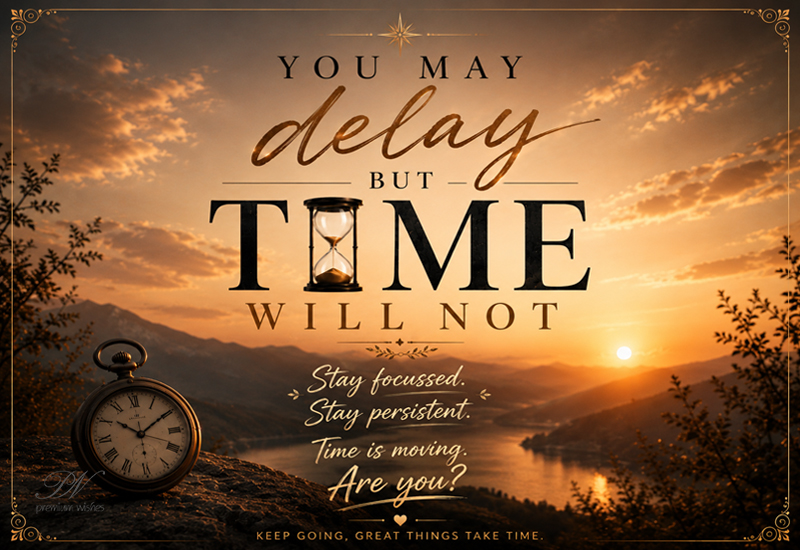 You May Delay But Time Will Not