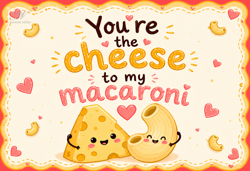 You’re the Cheese to My Macaroni – Cute Love Greeting You’re the Cheese to My Macaroni – Cute Love Greeting