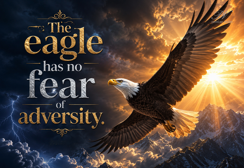 The Eagle Has No Fear of Adversity Quote The Eagle Has No Fear of Adversity Quote
