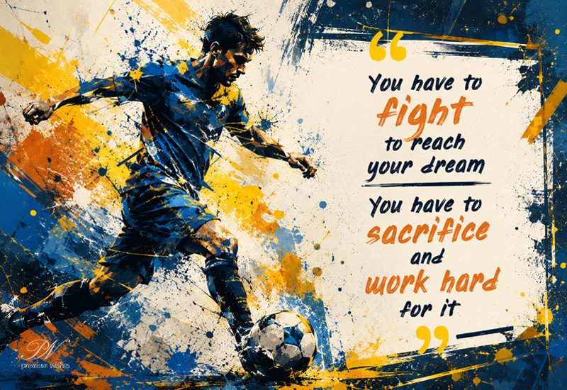 You Have to Fight to Reach Your Dream Football Quote