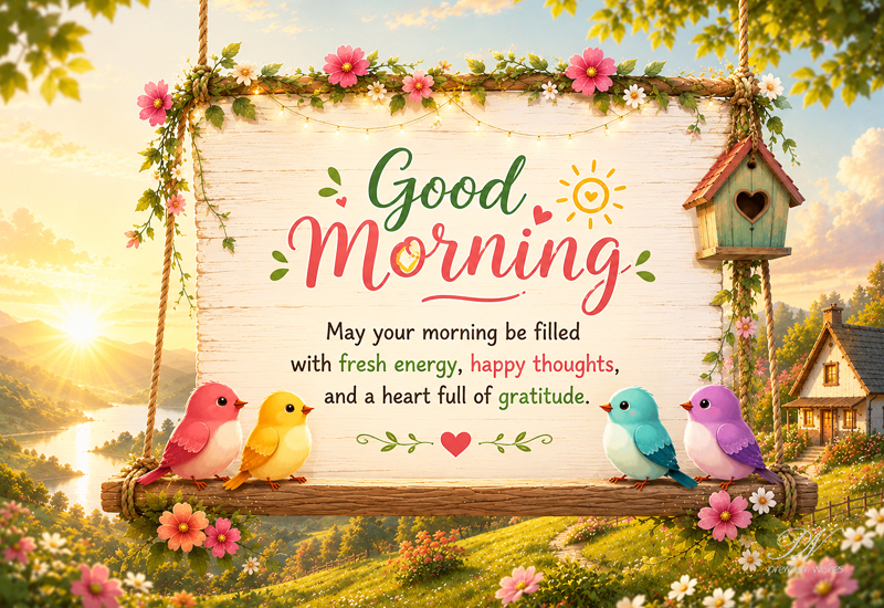 Good Morning Fresh Energy Greeting Card