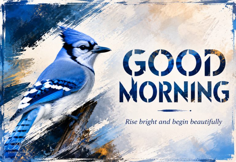 Good Morning Blue Jay Rise Bright Begin Beautifully Greeting Good Morning Blue Jay Rise Bright Begin Beautifully Greeting