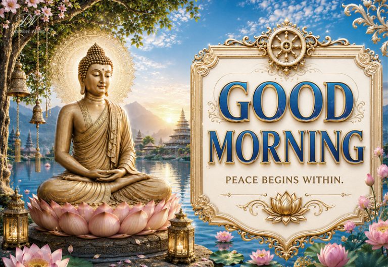 Good Morning Buddha Peace Begins Within Greeting Good Morning Buddha Peace Begins Within Greeting