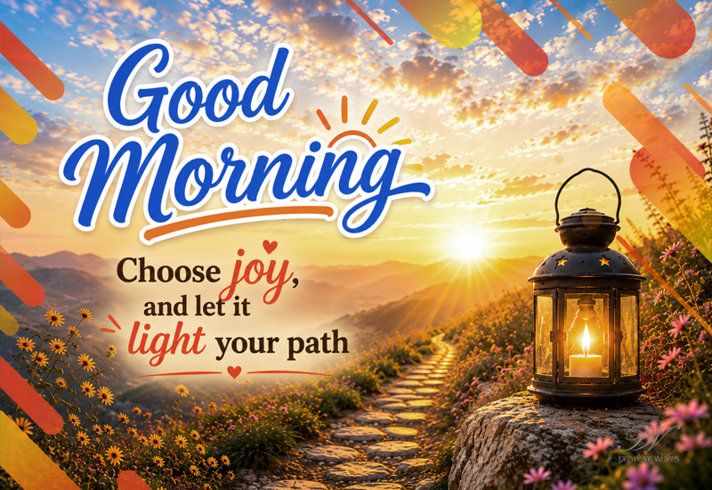 Good Morning Choose Joy Greeting | Let It Light Your Path Good Morning Choose Joy Greeting | Let It Light Your Path