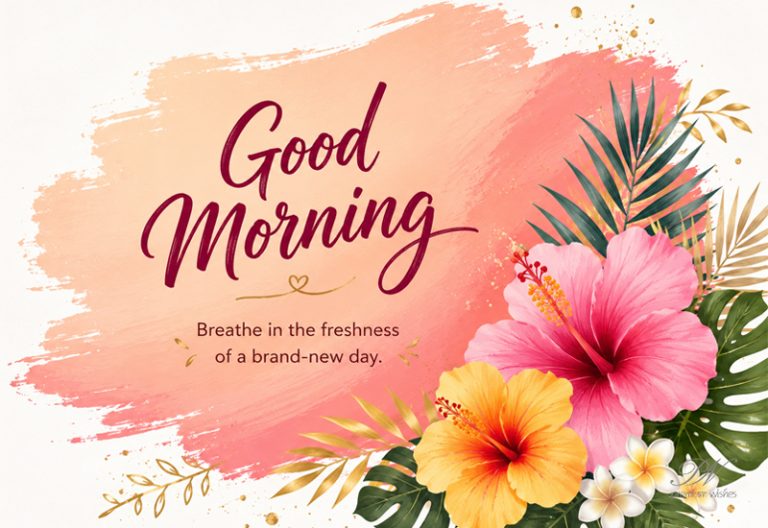 Good Morning Hibiscus Brand New Day Greeting Good Morning Hibiscus Brand New Day Greeting