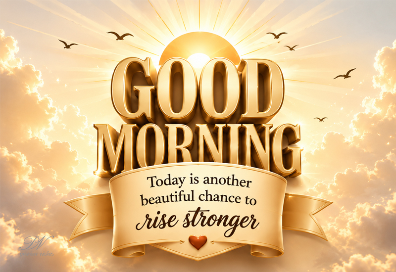 Good Morning Today Is Another Beautiful Chance to Rise Stronger Good Morning Today Is Another Beautiful Chance to Rise Stronger