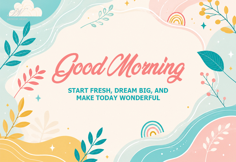 Good Morning Start Fresh Dream Big Greeting