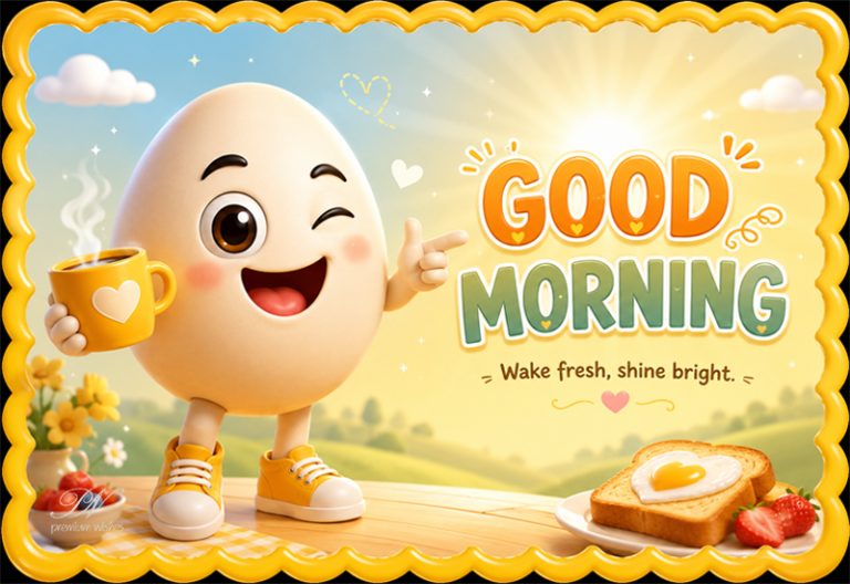 Good Morning Wake Fresh Shine Bright Egg Greeting Good Morning Wake Fresh Shine Bright Egg Greeting