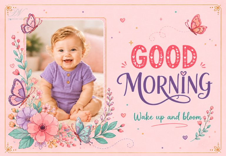 Good Morning Wake Up and Bloom Baby Greeting Good Morning Wake Up and Bloom Baby Greeting