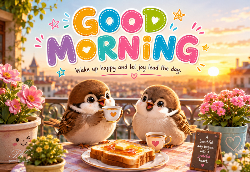 Good Morning Wake Up Happy Birds Greeting Good Morning Wake Up Happy Birds Greeting