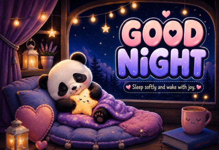 Good Night Sleep Softly Wake With Joy Panda Greeting Good Night Sleep Softly Wake With Joy Panda Greeting