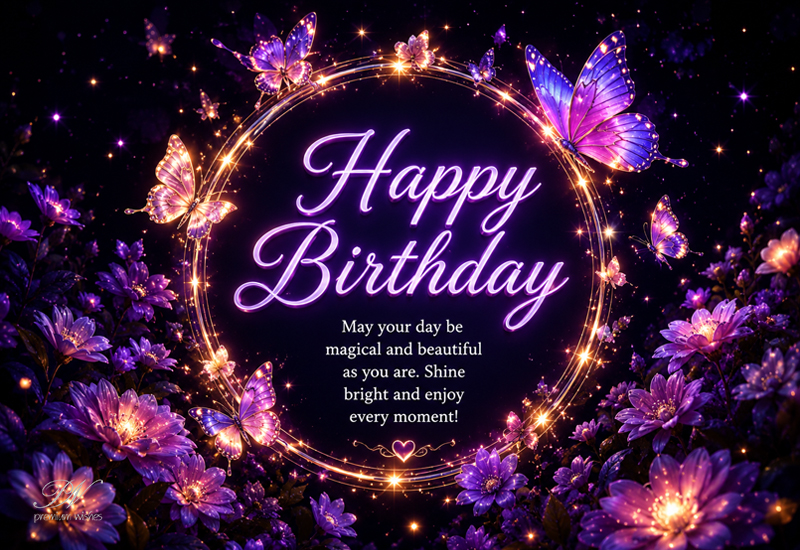 Happy Birthday Magical Beautiful Butterflies Greeting Happy Birthday Magical Beautiful Butterflies Greeting