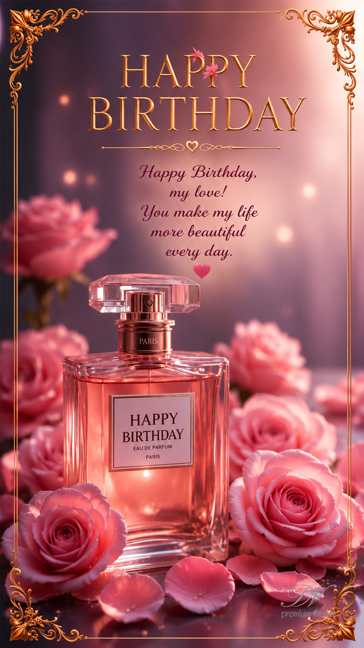 Happy Birthday My Love Perfume Roses Card Happy Birthday My Love Perfume Roses Card
