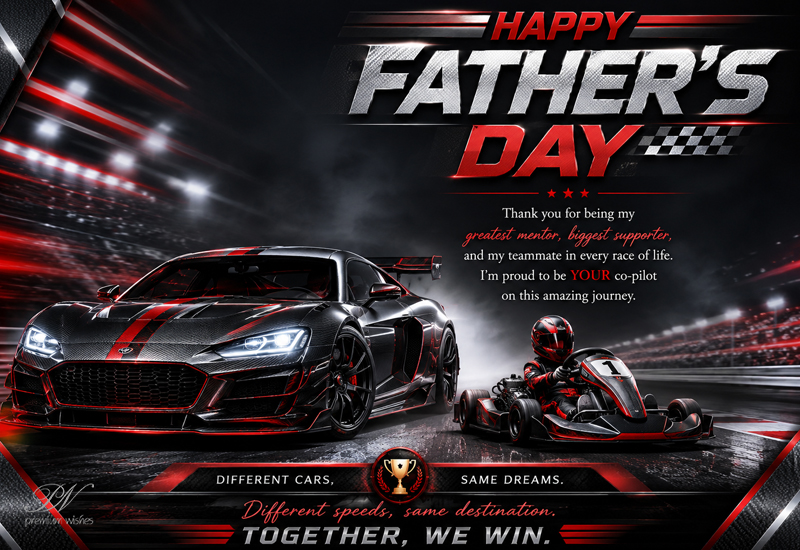 Happy Father's Day Racing Car Kart Greeting Happy Father’s Day Racing Car Kart Greeting