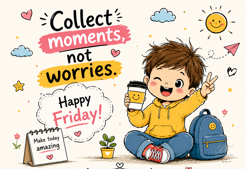 Happy Friday Collect Moments Not Worries Greeting Happy Friday Collect Moments Not Worries Greeting