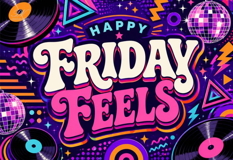 Happy Friday Feels Retro Neon Greeting Happy Friday Feels Retro Neon Greeting