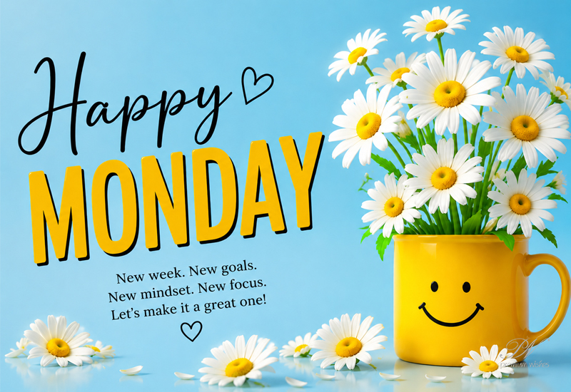 Happy Monday New Week Goals Greeting Card