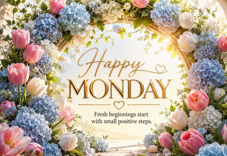 Happy Monday Floral Arch Fresh Beginnings Greeting Happy Monday Floral Arch Fresh Beginnings Greeting