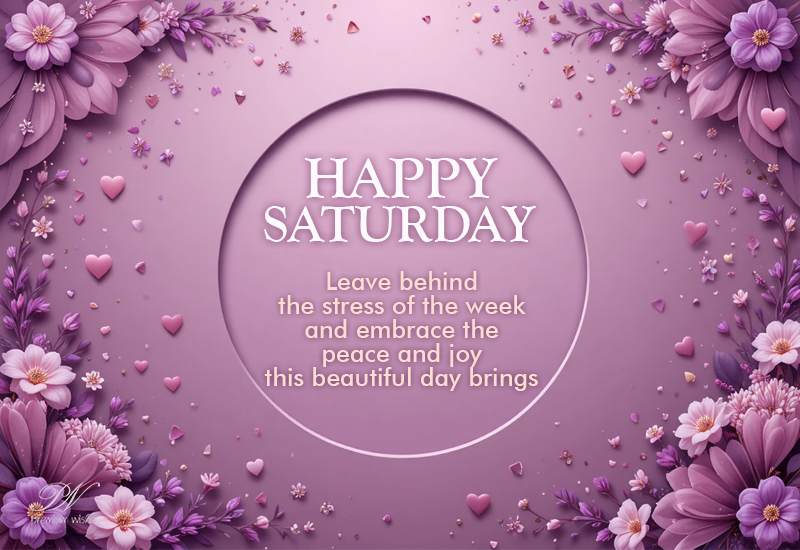 Happy Saturday Peace And Joy Greeting