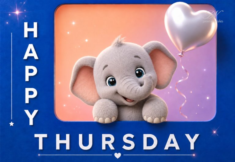 Happy Thursday Cute Elephant Greeting