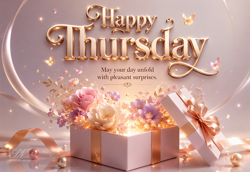 Happy Thursday Pleasant Surprises Gift Box Greeting Happy Thursday Pleasant Surprises Gift Box Greeting