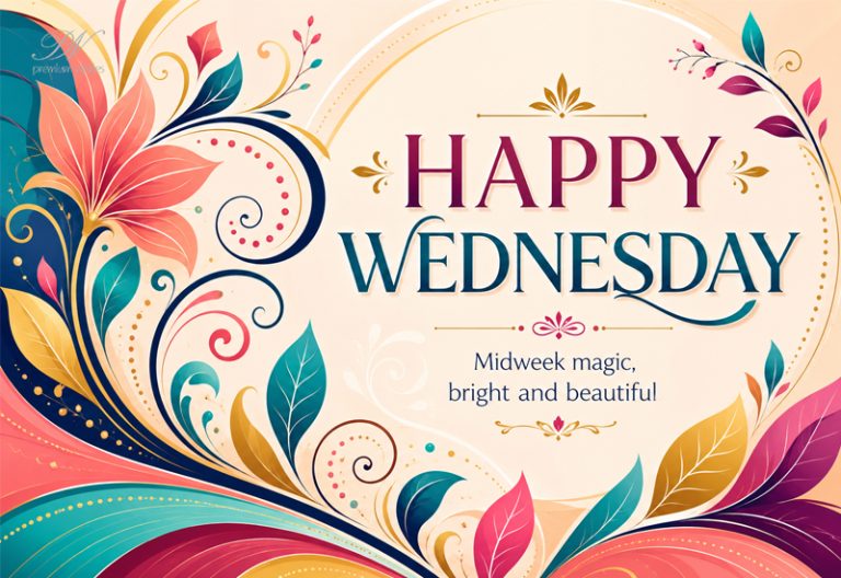 Happy Wednesday Midweek Magic Bright and Beautiful Greeting Happy Wednesday Midweek Magic Bright and Beautiful Greeting