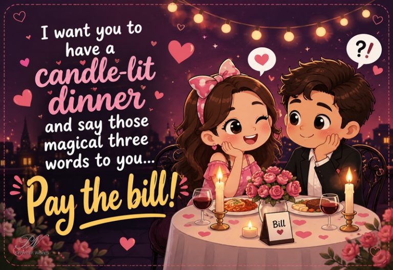 Pay The Bill Funny Love Message Card | Romantic Humor for Couples