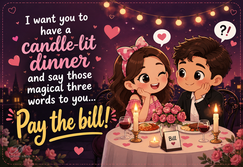 Pay The Bill Funny Love Message Card | Romantic Humor for Couples Pay The Bill Funny Love Message Card | Romantic Humor for Couples