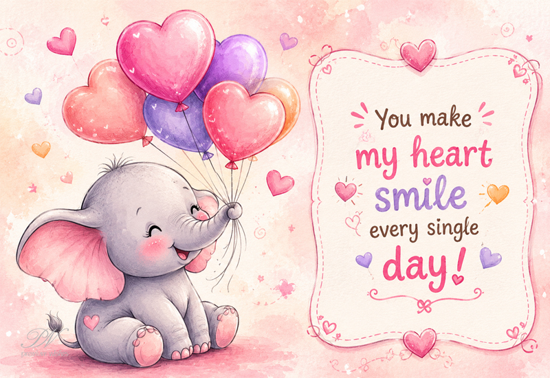 Love Message – You Make My Heart Smile Every Single Day