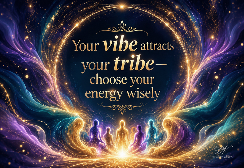 Your Vibe Attracts Your Tribe Energy Quote