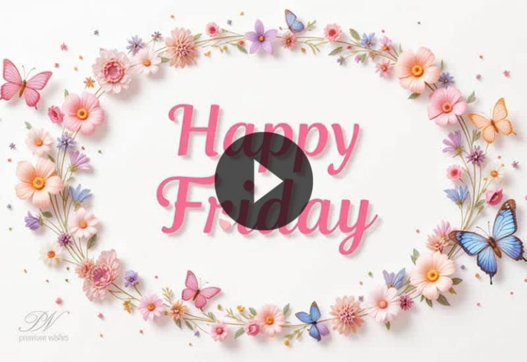 Happy Friday Wishes with Beautiful Floral Greeting Images