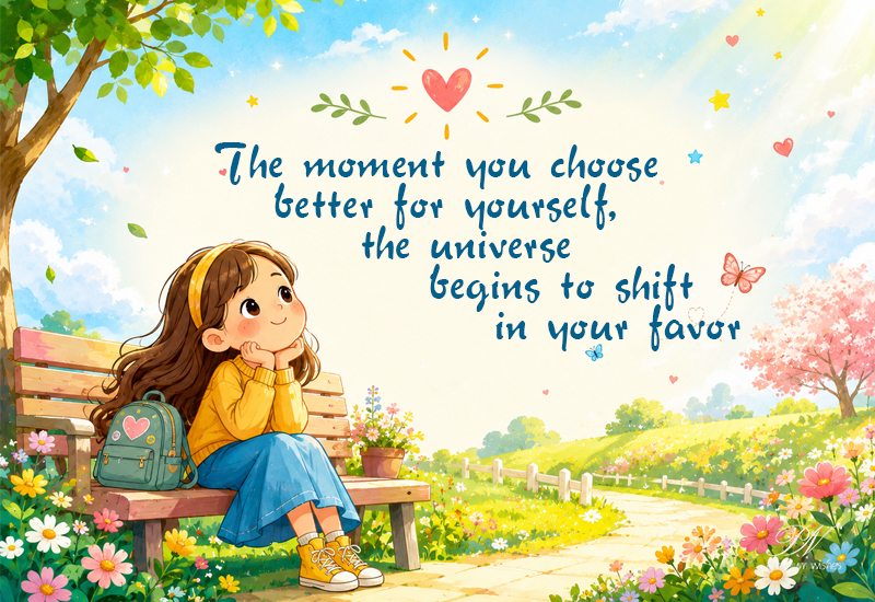 The Moment You Choose Better for Yourself Inspirational Quote