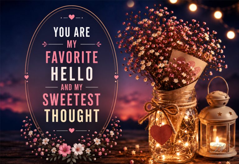 You Are My Favorite Hello and Sweetest Thought Love Message You Are My Favorite Hello and Sweetest Thought Love Message