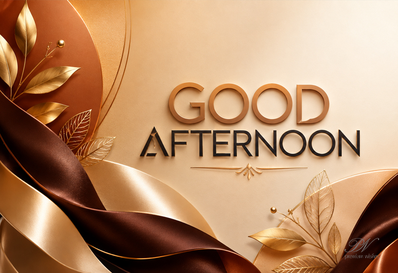 Good Afternoon Copper Gold Abstract Leaves Greeting Good Afternoon Copper Gold Abstract Leaves Greeting