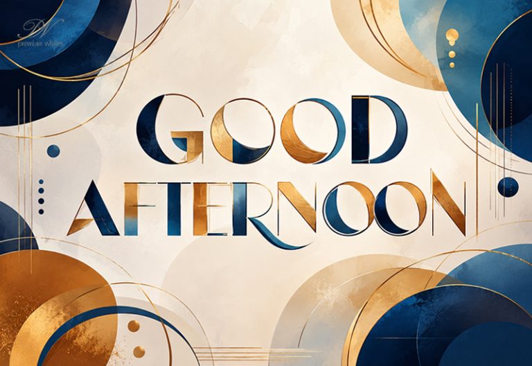 Good Afternoon Modern Abstract Blue and Gold Greeting Good Afternoon Modern Abstract Blue and Gold Greeting
