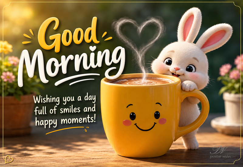 Good Morning Bunny Smiles and Happy Moments Greeting Good Morning Bunny Smiles and Happy Moments Greeting