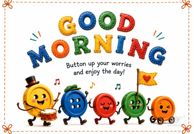 Good Morning Button Up Your Worries Greeting Image Good Morning Button Up Your Worries Greeting Image