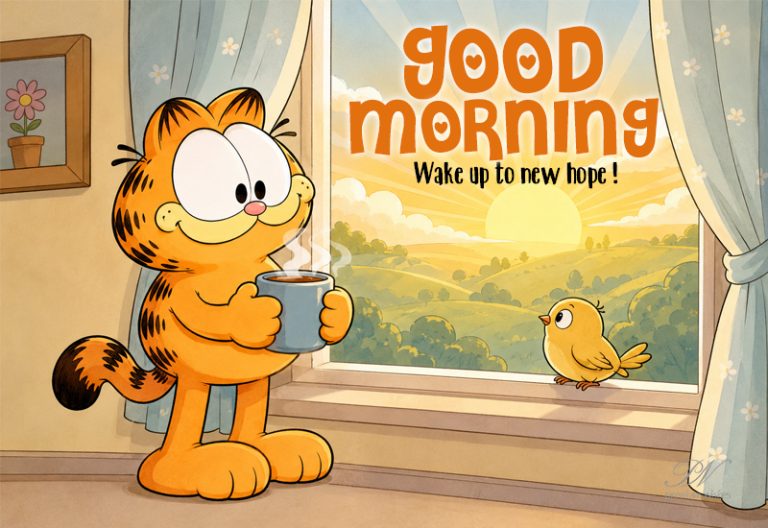 Good Morning Cartoon Cat Wake Up to New Hope Greeting Good Morning Cartoon Cat Wake Up to New Hope Greeting