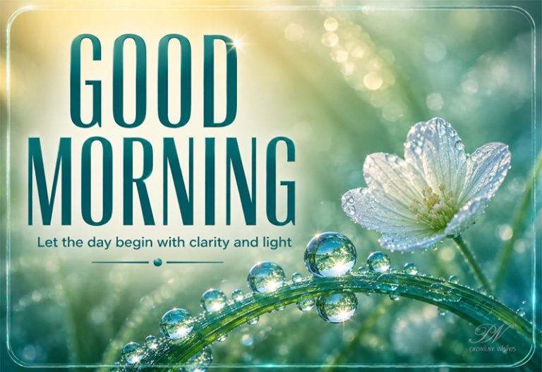 Good Morning Clarity and Light Dew Flower Greeting Good Morning Clarity and Light Dew Flower Greeting