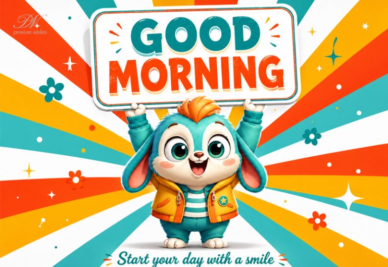 Good Morning Cute Bunny Start Your Day with a Smile Greeting Good Morning Cute Bunny Start Your Day with a Smile Greeting