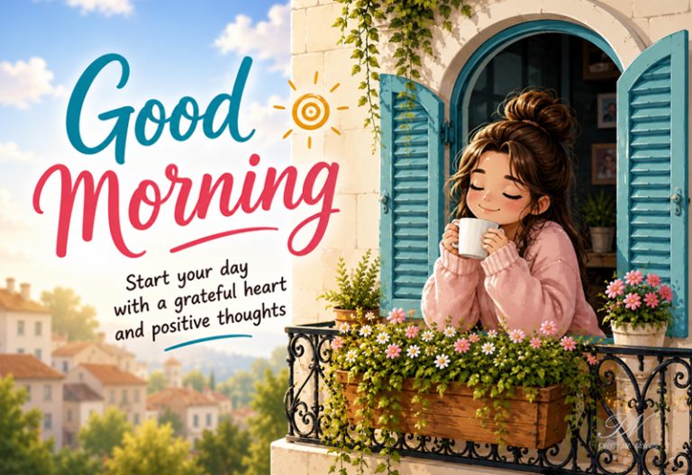 Good Morning Grateful Heart Positive Thoughts Balcony Greeting Good Morning Grateful Heart Positive Thoughts Balcony Greeting