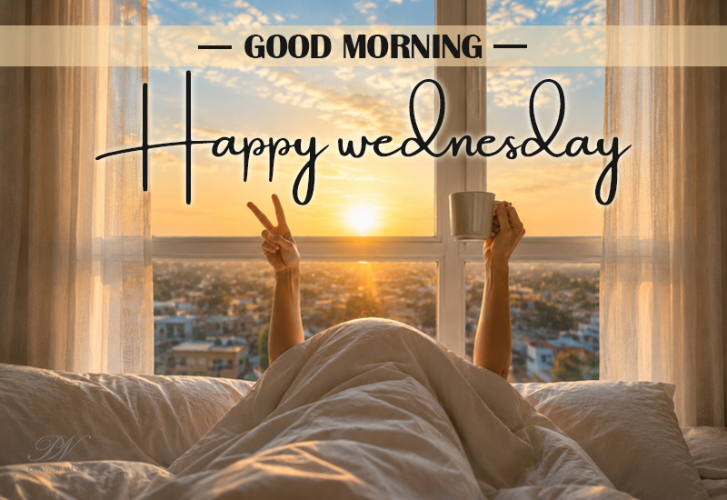 Good Morning Happy Wednesday Window Sunrise Greeting