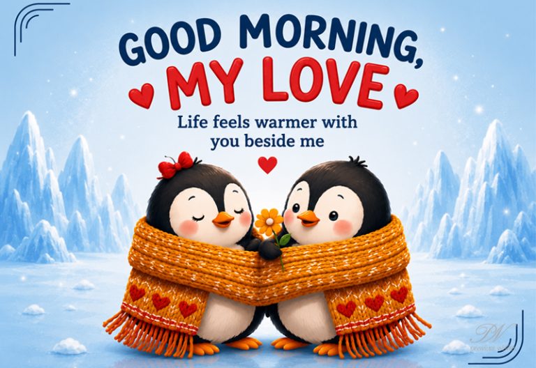 Good Morning My Love Penguins Life Feels Warmer Greeting Good Morning My Love Penguins Life Feels Warmer Greeting
