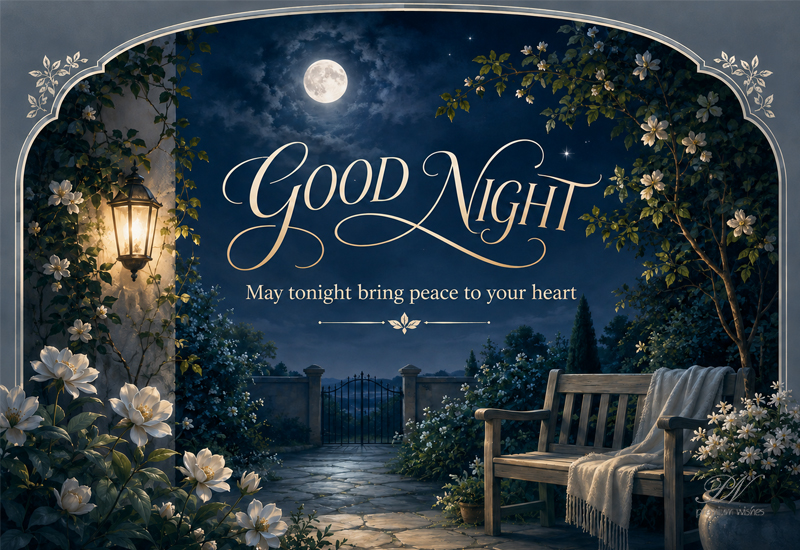 Good Night May Tonight Bring Peace to Your Heart Greeting Good Night May Tonight Bring Peace to Your Heart Greeting