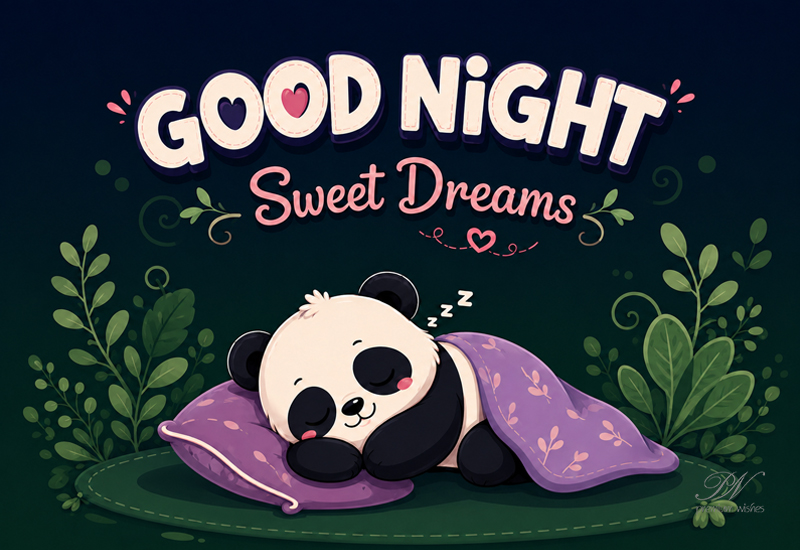 Good Night Sweet Dreams Sleeping Panda Greeting Good Night Sweet Dreams Sleeping Panda Greeting